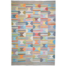 Load image into Gallery viewer, Hand-Woven Reversible Traditional Design Handmade Kilim Rug (Size 8.2 X 11.4) Cwral-10767