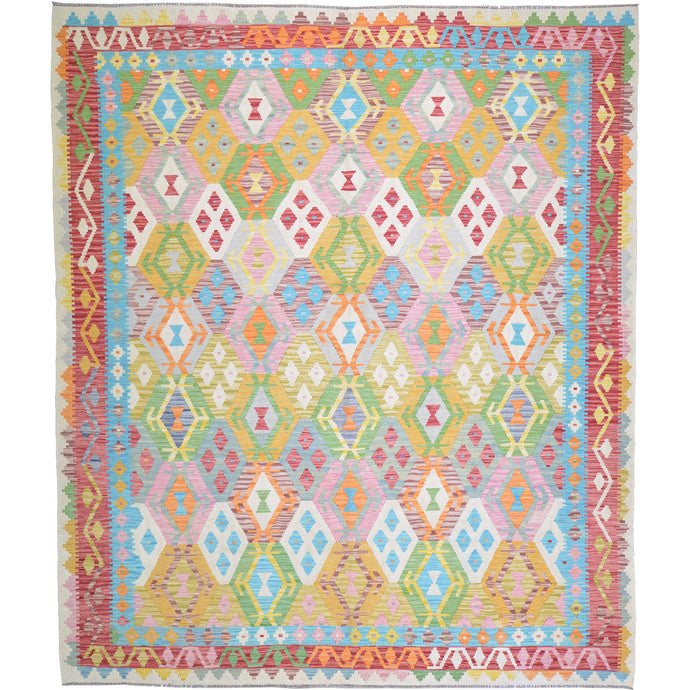 Hand-Woven Reversible Traditional Design Handmade Kilim Rug (Size 8.5 X 9.8) Cwral-10776