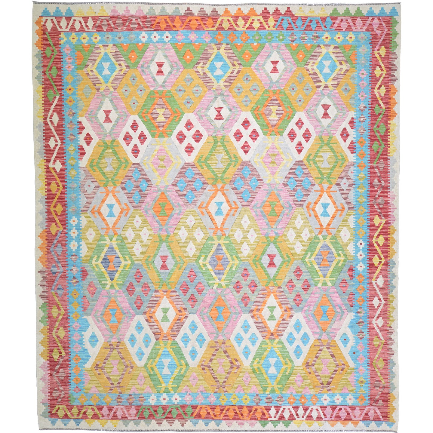 Hand-Woven Reversible Traditional Design Handmade Kilim Rug (Size 8.5 X 9.8) Cwral-10776