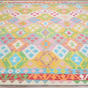 Hand-Woven Reversible Traditional Design Handmade Kilim Rug (Size 8.5 X 9.8) Cwral-10776