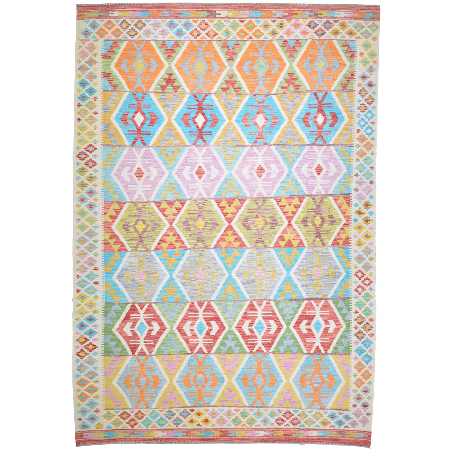 Hand-Woven Reversible Traditional Design Handmade Kilim Rug (Size 8.1 X 11.3) Cwral-10785