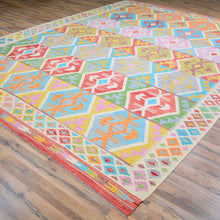 Load image into Gallery viewer, Hand-Woven Reversible Traditional Design Handmade Kilim Rug (Size 8.1 X 11.3) Cwral-10785