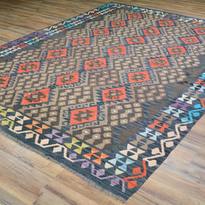 Hand-Woven Reversible Traditional Design Handmade Kilim Rug (Size 6.9 X 9.5) Cwral-10794