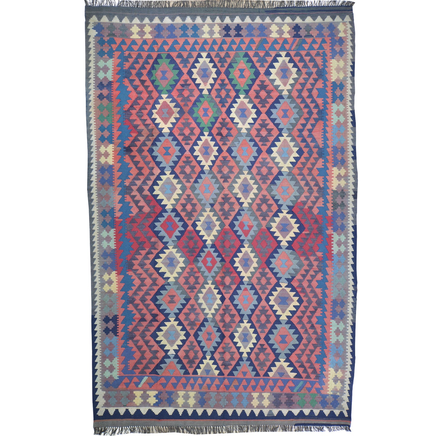 Hand-Woven Reversible Traditional Design Handmade Kilim Rug (Size 6.4 X 9.6) Cwral-10800