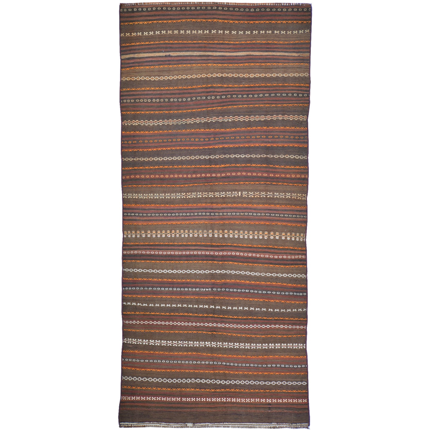 Hand-Woven Traditional Design Sumak Handmade Kilim Rug (Size 4.3 X 9.2) Cwral-10812