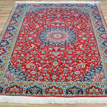 Load image into Gallery viewer, Hand-Knotted Kashmiri Silk Traditional Design Handmade Rug (Size 4.1 X 6.2) Cwral-10824