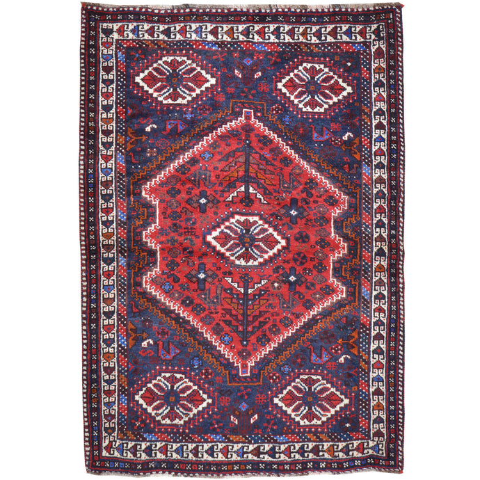 Hand-Knotted Vintage Traditional Design Handmade Wool Rug (Size 4.0 X 5.7) Cwral-10827