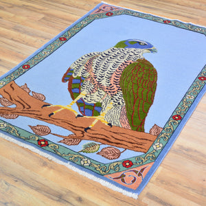 Multi-Weave Tribal Persian Eagle Design Handmade Wool Rug (Size 3.4 X 4.7) Cwral-10830