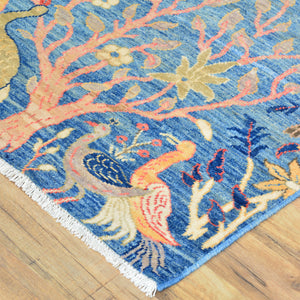 Hand-Knotted Paradise Birds Design Handmade Wool  Rug (Size 3.2 X 4.11) Cwral-10839