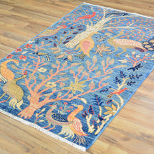 Load image into Gallery viewer, Hand-Knotted Paradise Birds Design Handmade Wool  Rug (Size 3.2 X 4.11) Cwral-10839