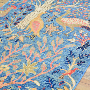 Hand-Knotted Paradise Birds Design Handmade Wool  Rug (Size 3.2 X 4.11) Cwral-10839