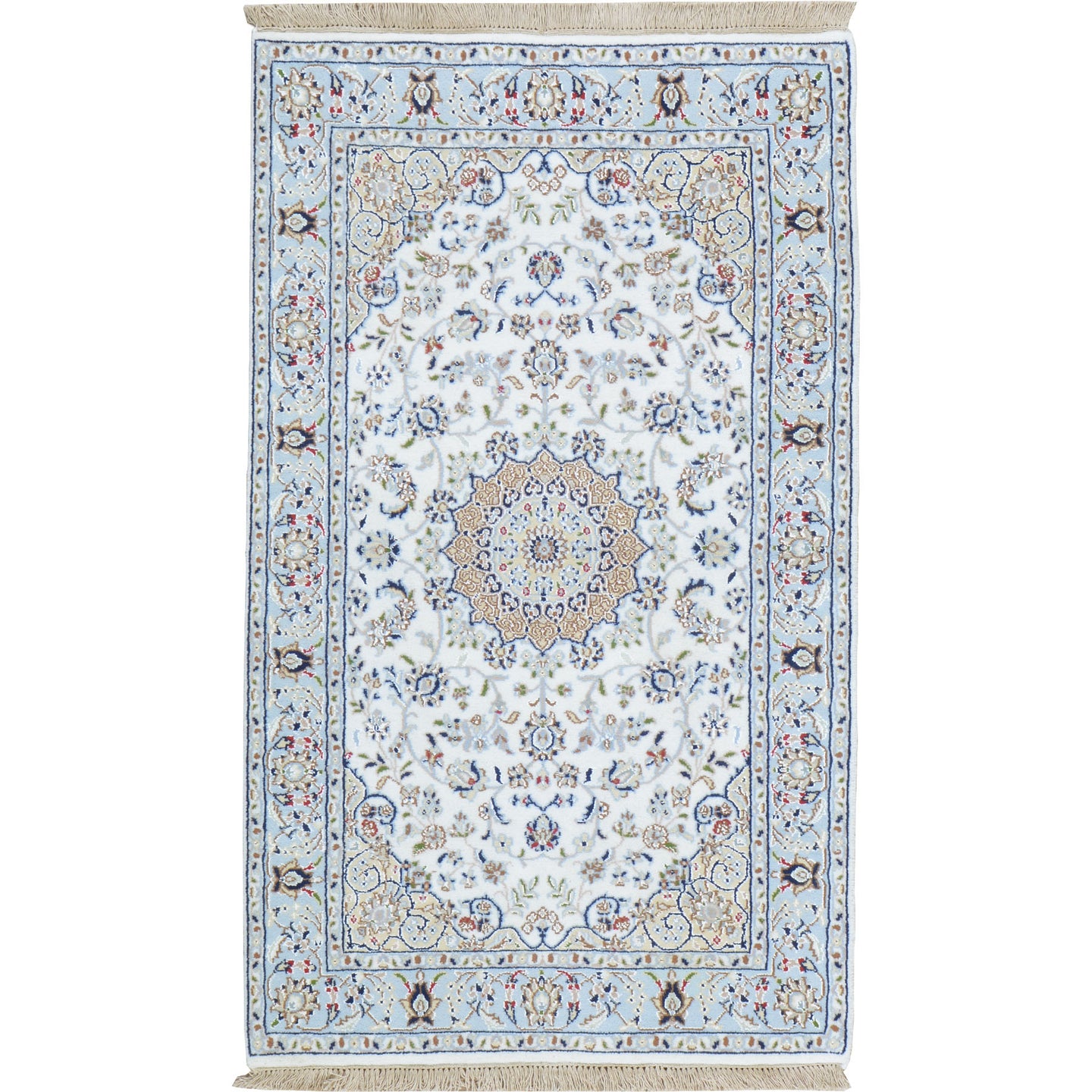 Hand-Knotted Oriental Handmade Tribal Nain Design Rug (Size 3.1 X 5.2) Cwral-10842