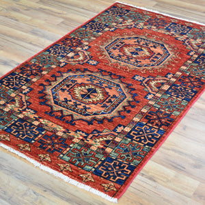 Hand-Knotted Tribal Peshawar Handmade Wool Rug (Size 3.1 X 5.0) Cwral-10848