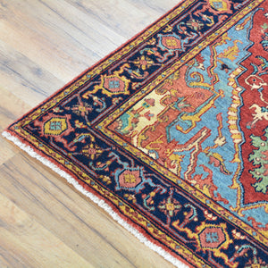 Hand-Knotted Fine Oriental Heriz Design Wool Handmade Rug (Size 3.1 X 5.3) Cwral-10854