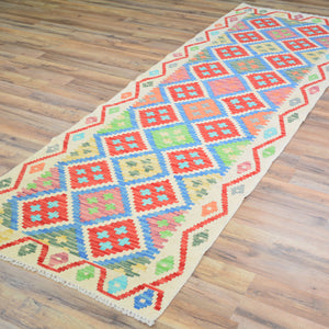 Hand-Woven Reversible Momana Kilim Handmade Wool Rug (Size 2.9 X 8.3) Cwral-10866