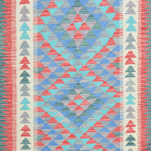 Load image into Gallery viewer, Flatweave Reversible Geometric Design 100% Wool Rug (Size 3.8 X 5.10) Cwral-10872