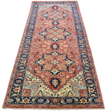 Load image into Gallery viewer, Hand-Knotted Fine Traditional Heriz Design Handmade Wool Rug (Size 2.7 X 8.0) Cwral-10887