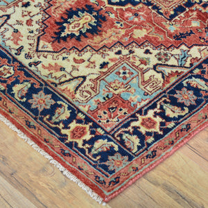 Hand-Knotted Fine Traditional Heriz Design Handmade Wool Rug (Size 2.7 X 8.0) Cwral-10887