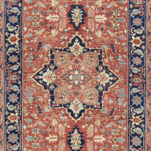 Hand-Knotted Fine Traditional Heriz Design Handmade Wool Rug (Size 2.7 X 8.0) Cwral-10887