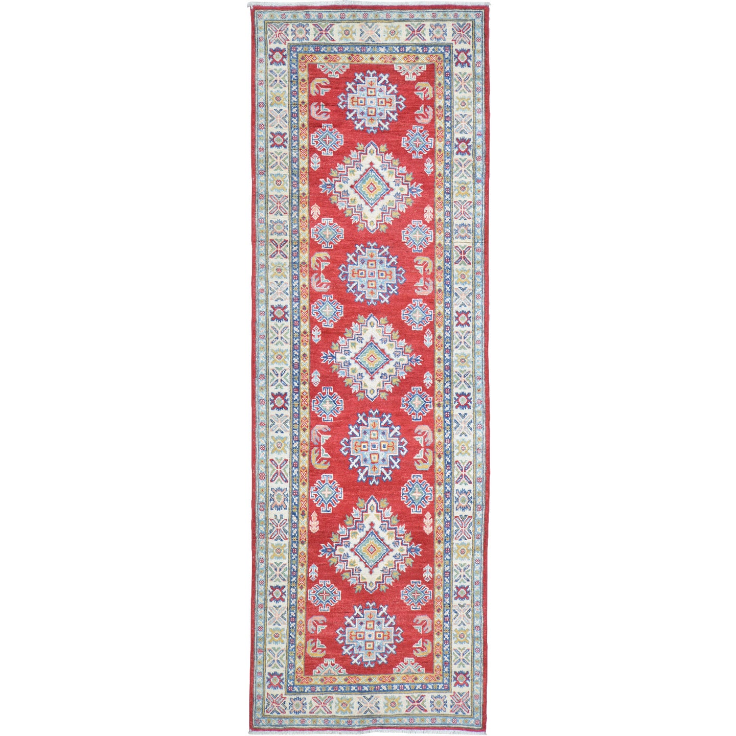 Hand-Knotted Traditional Caucasian Design Handmade Wool Rug (Size 2.9 X 8.1) Cwral-10890