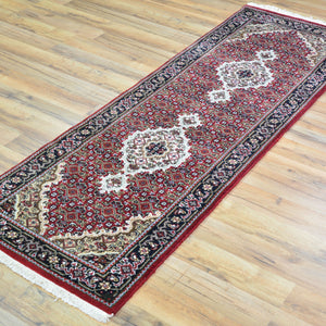 Hand-Knotted Traditional Mahi Design Handmade Wool/Silk Rug (Size 2.0 X 6.0) Cwral-10896