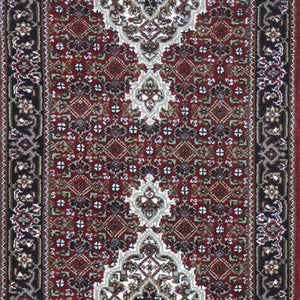 Hand-Knotted Traditional Mahi Design Handmade Wool/Silk Rug (Size 2.0 X 6.0) Cwral-10896