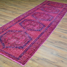 Load image into Gallery viewer, Hand-Knotted Tribal Overdyed Handmade Oriental 100% Wool Rug (Size 3.1 X 11.0) Brral-5532