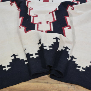 Hand-Woven Reversible Southwestern Design Handmade Wool Rug (Size 10.2 X 14.0) Cwral-10293
