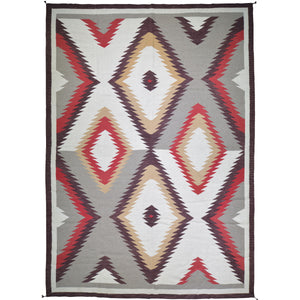 Hand-Woven Reversible Southwestern Design Handmade Wool Kilim (Size 9.9 X 13.2) Cwral-10296