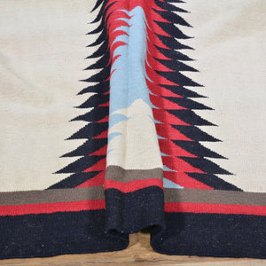 Hand-Woven Reversible Southwestern Design Handmade Wool Kilim (Size 10.0 X 13.8) Cwral-10305