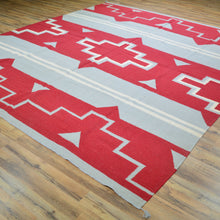 Load image into Gallery viewer, Hand-Woven Reversible Southwestern Design Handmade Wool Kilim (Size 8.7 X 10.0) Cwral-10308