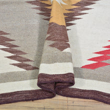 Load image into Gallery viewer, Hand-Woven Reversible Southwestern Design Handmade Wool Kilim (Size 7.7 X 9.5) Cwral-10317