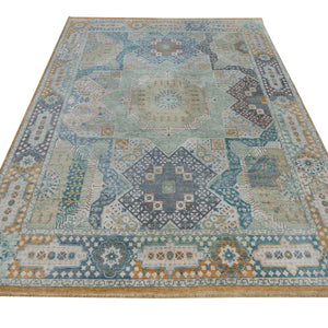 Hand-Knotted Mamaluk Design Multicolored Handmade Wool Rug (Size 8.0 X 10.0) Cwral-10575