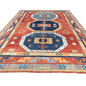 Fine Hand-Knotted Tribal Style Handmade Peshawar Wool Rug (Size 9.1 X 12.0) Cwral-10578