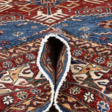 Load image into Gallery viewer, Fine Hand-Knotted Blue Kazak Design Handmade Wool Rug (Size 8.3. X 10.0) Cwral-10599