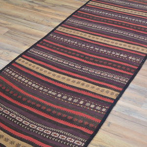 Hand-Woven Afghan Tribal Surmai Kilim 100% Wool Rug (Size 2.7 X 13.5) Brral-3279