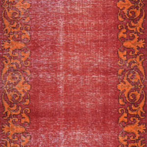 Hand-Knotted Vintage Overdye Handmade 100% Wool Rug (Size 2.6 X 15.2) Brral-4527