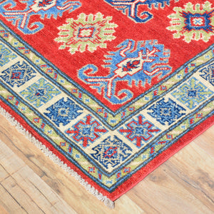 Hand-Knotted Oriental Kazak Tribal Design Handmade 100% Wool Rug (Size 2.7 X 16.5) Brral-4611