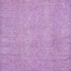 Hand-Knotted Handmade Overdye Wool Purple Color Modern Rug (Size 3.11 X 6.1) Brral-480