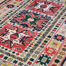 Load image into Gallery viewer, Hand-Knotted Turkish Kazak Tribal Design Handmade Wool Rug (Size 4.4 X 7.1) Brral-4809
