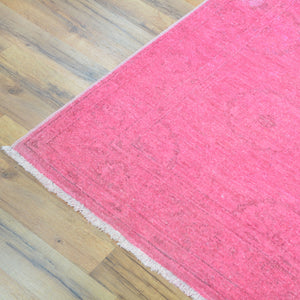 Hand-Knotted Pink Overdyed Chobi Wool Handmade Rug (Size 4.1 X 6.1) Brral-495