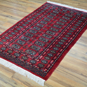 Hand-Knotted Oriental Jaldar Bokhara Design Wool Rug (Size 3.2 X 4.11) Brral-5697