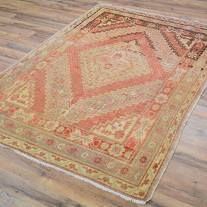 Hand-Knotted Vintage Tribal Turkish Wool Oriental Handmade Rug (Size 3.9 X 5.5) Brrsf-639
