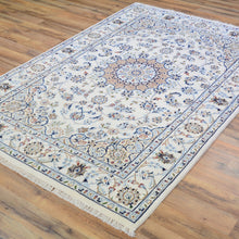 Load image into Gallery viewer, Hand-Knotted Oriental Indo Nain Design Wool &amp; Silk Handmade Rug (Size 4.2 X 6.2) Cwral-7668