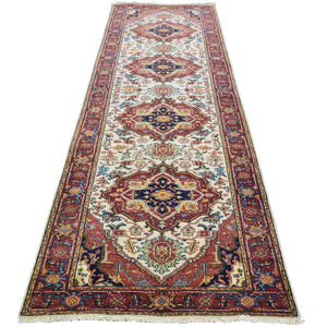 Hand-Knotted Fine Heriz Traditional Design 100% Wool Handmade Rug (Size 2.7 X 9.10) Cwral-8346