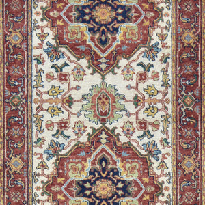 Hand-Knotted Fine Heriz Traditional Design 100% Wool Handmade Rug (Size 2.7 X 9.10) Cwral-8346