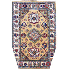 Load image into Gallery viewer, Hand-Knotted Caucasian Design Kazak Wool Handmade Rug (Size 4.2 X 5.6) Cwral-8877