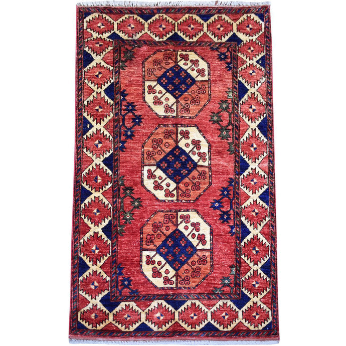 Afghan Hand-Knotted Peshawar Handmade Wool Rug (Size 3.4 X 5.4) Cwral-8886