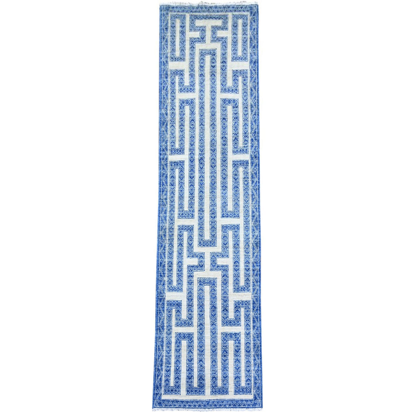 Hand-Knotted Peshawar Chobi Handmade Wool Southwestern Design Rug (Size 2.5 X 9.7) Cwral-9885