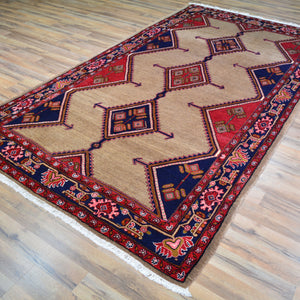 Hand-Knotted Persian Vintage Wool Handmade Rug (Size 5.2 X 9.3) Cwral-10056